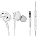 OEM InEar Earbuds Stereo Headphones for LG Optimus L3 II E430 Plus Cable - Designed by AKG - with Microphone and Volume Buttons (White)