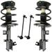 Detroit Axle - Front Struts Sway Bars kit for 2007-2013 Nissan Altima Complete 2 Struts w/Coil Spring 2 Front Sway Bar Links 2008 2009 2010 2011 2012 Replacement Ready Struts Assembly