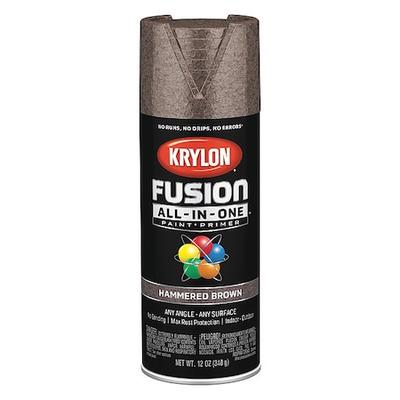 KRYLON K02783007 Hammered Spray Paint, Brown, Gloss, Solvent, 12 oz