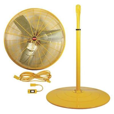 DAYTON 7DJ33 High Visibility High Visibility Industrial Fan, Pedestal Mount, 30