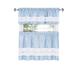 Live, Love, Laugh Window Curtain Tier Pair and Valance Set - 58x36 by Achim Home Décor in Light Blue