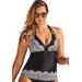 Plus Size Women's Apron Halter Tankini Top by Swimsuits For All in Sash (Size 16)