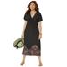 Plus Size Women's Kate V-Neck Cover Up Maxi Dress by Swimsuits For All in Black (Size 14/16)