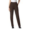 Plus Size Women's Straight Leg Ponte Knit Pant by Woman Within in Chocolate (Size 12 WP)