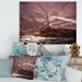 East Urban Home Lighthouse Shining Light During Stormy Night I - Photograph on Canvas Metal in Brown | 24 H x 32 W x 1 D in | Wayfair