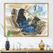 East Urban Home Arabian Woman Driving a Car I - Painting on Canvas Canvas, Wood in Blue/Gray | 12 H x 20 W x 1 D in | Wayfair