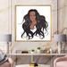 East Urban Home Portrait of African American Woman XV - Graphic Art on Canvas Canvas, Wood in Black/Brown | 16 H x 16 W x 1 D in | Wayfair