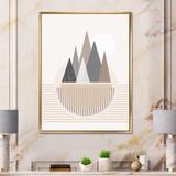 East Urban Home Abstract Sun & Moon in Mountains III - Floater Frame Photograph on Canvas Metal in Blue/Green/Indigo | 32 H x 16 W x 1 D in | Wayfair