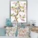 East Urban Home Tree w/ Colorful Birds on Flowering Branches - Picture Frame Graphic Art on Canvas Canvas, in Brown/Green/Indigo | Wayfair
