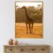 East Urban Home African Giraffe in the Wild II - Photograph on Canvas Metal in Brown | 40 H x 30 W x 1 D in | Wayfair