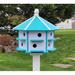 Arlmont & Co. Sos Amish Made 26 in x 26 in x 26 in Purple Martin Birdhouse Plastic in Green/Blue | 26 H x 26 W x 26 D in | Wayfair