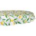 Gracie Oaks Naama Lemon Printed Outdoor Tablecloth Polyester in Gray/Green/Yellow | 60 D in | Wayfair 84C6115260F243C094D895FF8038CEC4