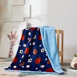 Harriet Bee Dailynn Fluffy Plush Soft Fleece Blanket Microfiber/Fleece/Microfiber/Fleece in Blue | 40 H x 30 W in | Wayfair