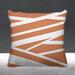 Orren Ellis Kemara Abstract Stripes Indoor/Outdoor Throw Pillow Polyester/Polyfill blend in White | 16 H x 16 W x 4 D in | Wayfair