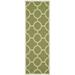 Safavieh Courtyard Becky Quatrefoil Indoor/Outdoor Runner Rug 2 3 x 6 7 Green/Beige