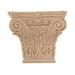 6.25 in. W x 4.37 in. BW x 2.25 in. D x 5.62 in. H Small Floral Roman Corinthian Capital Fits Pilasters up to 3.87 in. W x 1 in. D Cherry