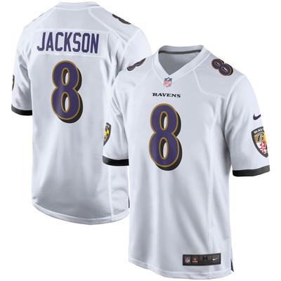Baltimore Ravens Nike Game Auswärtstrikot - Weiß - Lamar Jackson - Herren Image