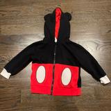 Disney Shirts & Tops | Disney Mickey Mouse Hoodie With Mouse Ears. Size5t | Color: Black/Red | Size: 5tb