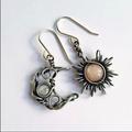 Free People Jewelry | Bohemian Twist Wire Wrap Vintage Moon Earr | Color: Silver | Size: Os