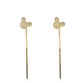 Disney Jewelry | New Disney 925s /18k Gold Plated Earrings | Color: Gold/Red | Size: Os