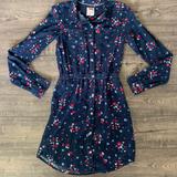 Levi's Dresses | Levi’s Navy,Red&White Floral Long Sleeve Dress | Color: Blue/Red | Size: Xlg