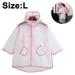 Kids Hooded Button Down Jacket Rain Jacket Raincoat with Bow Cover Long Rainwear