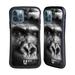 Head Case Designs Wildlife Black And White Gorilla Hybrid Case Compatible with Apple iPhone 12 / iPhone 12 Pro