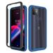 GSA Shockproof H-Duty Bumper Case For T Mobile REVVL 5g T790 Clear/Blue