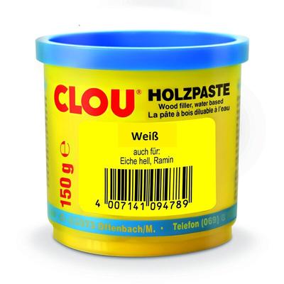 Clou - Holzpaste 16 Weiß Wasserverdünnbar 150g