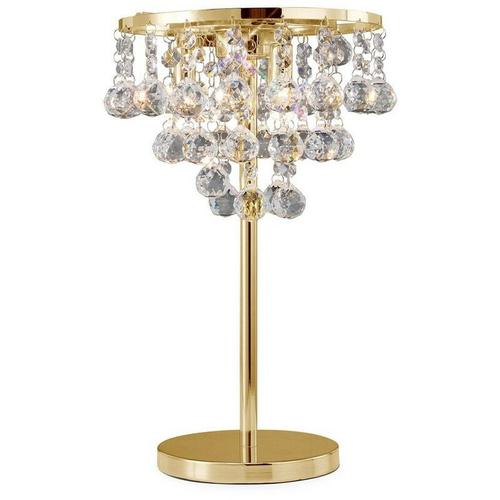 09diyas - Atla Tischlampe 3 Glühbirnen Gold / Kristall