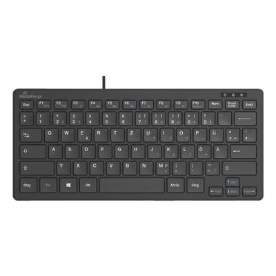 Kabelgebundene Kompakt-Tastatur »MROS112« schwarz, MediaRange, 28.6x12.75x2.8 cm