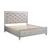 ACME Sliverfluff Queen Bed in PU & Champagne Finish