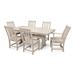 POLYWOOD Vineyard 7-Piece Outdoor Nautical Trestle Dining Set