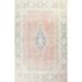 Muted Distressed Traditional Kerman Persian Wool Area Rug Hand-knotted - 9'9" x 12'11"