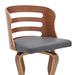 Verne 26" Swivel Faux Leather and Wood Bar Stool - Counter Height - 23-28 in.