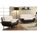 Palm 2-piece Bonded Leather Living Room Loveseat and Chair Set