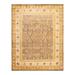 Overton Hand Knotted Wool Vintage Inspired Traditional Mogul Brown Area Rug - 8' 1" x 10' 2"