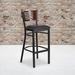 2 Pk. Hercules Series Decorative Slat Back Metal Restaurant Barstool - 19.75"W x 20"D x 43"H - 19.75"W x 20"D x 43"H