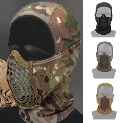 DulAirsoft-Masque facial complet équipement de sauna chasse tir protection CS Wargame