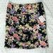 Free People Skirts | Free People Floral Bodycon Skirt With Ruching | Color: Black/Pink | Size: S