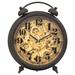 Black and Brass Gear Table Top Clock - Yosemite Home Décor 5120010