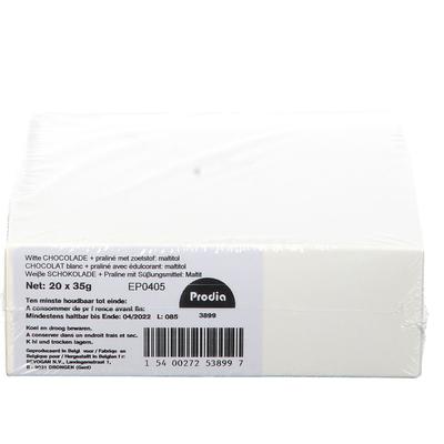 Prodia Chocoladereep Wit Praline 20x35 g Schokolade Image