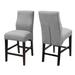 Camille Transitional Grey Upholstered Counter Height Stools (Set of 2)