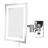 Jerdon 6.5 inch x 9 inch Rectangular Wall Mount Lighted Makeup Mirror 5X Magnification Chrome Finish Direct Wire-Model JRT710CLD