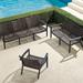 Isola 3-pc. Sofa Set in Aluminum - Sofa Set with Lounge Chair - Frontgate