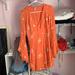 Free People Dresses | Freepeople Papaya Embroidered Bell Sleeve Dress | Color: Orange | Size: 2