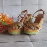 Kate Spade Shoes | Kate Spade Ladan Multicolored Espadrille Wedges | Color: Orange/Tan | Size: 7.5