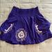 Anthropologie Skirts | Anthropologie Leifsdottir Beaded Skirt Sz 4 | Color: Purple/White | Size: 4