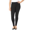 Plus Size Women's Ultra-Knit Ponte Legging by Catherines in Black (Size 5X)