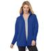 Plus Size Women's Zip-Front Microfleece Jacket by Woman Within in Ultra Blue (Size 1X)